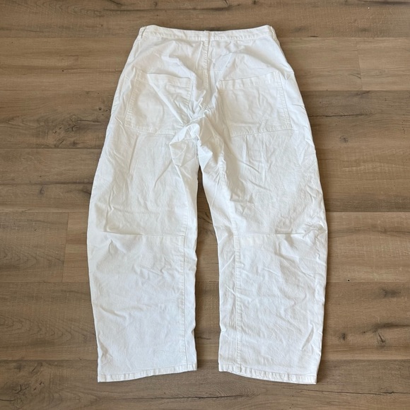 Nili Lotan white Shon tapered barrel ankle trouser pants - size 10 (Medium) - Picture 8 of 8